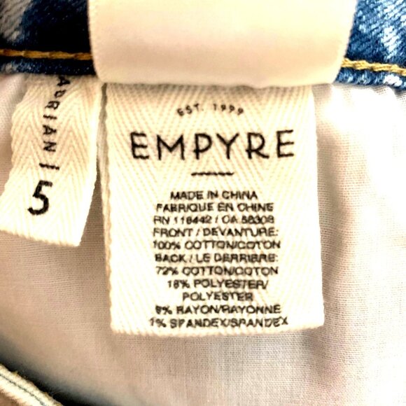 Empyre Adrian Cut Offs Jean Shorts High Waist Blue Acid Wash Retro Size 5 New - Picture 8 of 9